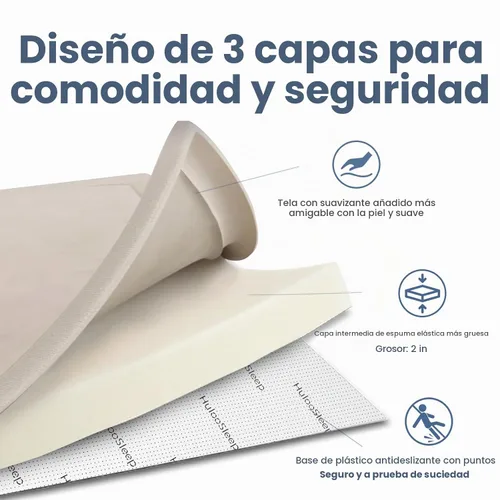 Vista 6 de Tapete de juego de 2 pulgadas de grosor para bebés y niños, tapete acolchado extra seguro, anticaídas, antideslizante, repelente al agua, tapete