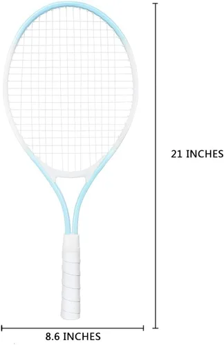 Vista 2 de Raqueta de tenis infantil para 2 jugadores, adecuada para principiantes, raqueta ligera de 27 pulgadas para niños, adecuada para niños y niñas