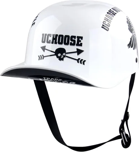 Vista 8 de Baseball Motorcycle Helmet - DOT Approved Open Face Helmet for Men Women Baseball Cap Helmet for Bike, Cruiser, Chopper, Moped, Scooter
