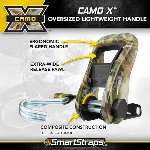 Vista 3 de SmartStraps 1956 14' Correas de carraca CamoX de 14 pies con tejido de camuflaje (5,000 lb)