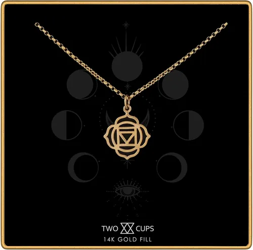 Vista 2 de Two Cups Collar de chakra raíz Joyería curativa Longitud de la cadena ajustable.