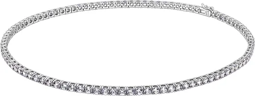 Vista 5 de Amazon Essentials Collar de tenis de plata de ley con circonita cúbica de elementos infinitos de corte redondo, (anteriormente colección Amazon)