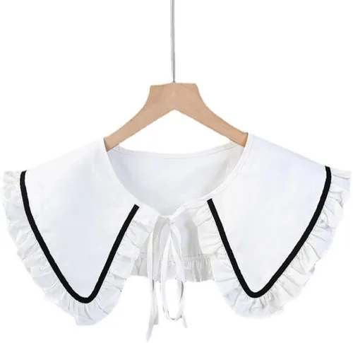 Vista 4 de YAKEFJ Mini collar falso desmontable Dickey Collar Peter Pan de imitación para mujeres y niñas