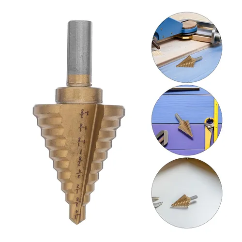 Vista 8 de GARVALON High-Speed Steel Step Drill Bit Set 1/4" to 1-3/8" Tapered Cone Bits for Stainless Steel and Wood, Spiral Step Drill for Metalworking and