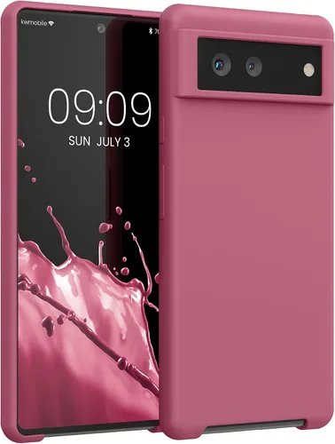 Vista 132 de kwmobile Funda Compatible con Google Pixel 6 Pro - Funda de teléfono de silicona TPU con acabado suave - Azul Arrecife
