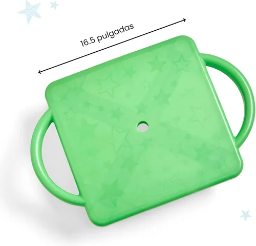 Vista 2 de hand2mind Tabla de Patinete Interior Verde con Asas, Patinete de Piso para Sentarse, Actividades de Gimnasio para Niños, Juegos de Recreo