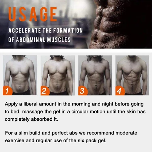 Vista 6 de Paquete de 2 crema abdominal, crema muscular abdominal para hombres, crema anticelulítica que adelgaza ocho paquetes de crema quemadora de grasa