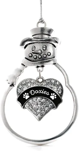 Vista 83 de Colgante de plata con diseño de Detroit con forma de corazón y muñeco de nieve con circonitas cúbicas