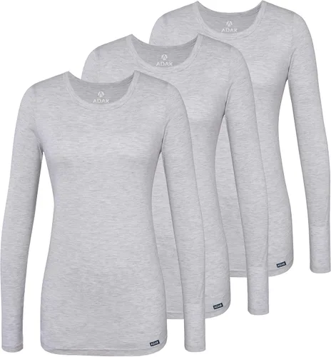 Vista 10 de Adar Underscrubs - Camiseta de manga larga para mujer, paquete de 3 unidades Aguamarina (Aquamarine)