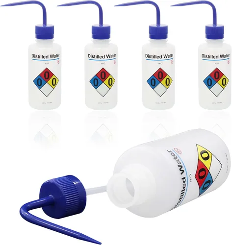 Vista 7 de Utile 4 botellas de lavado de acetona de 17 oz (16.9 fl oz), boca estrecha, botella de seguridad con ventilación automática, material de LDPE