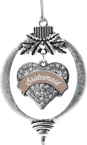 Vista 200 de Inspired Silver - Adorno con dije de hermana gemela - Adornos navideños de plata con circonitas cúbicas