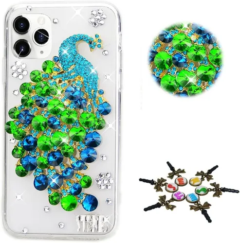 Vista 29 de Sparkle Case Compatible con Samsung Galaxy Z Flip 2 5G - Elegante - Funda 3D hecha a mano con corona brillante y labios sexy para niñas de tacón