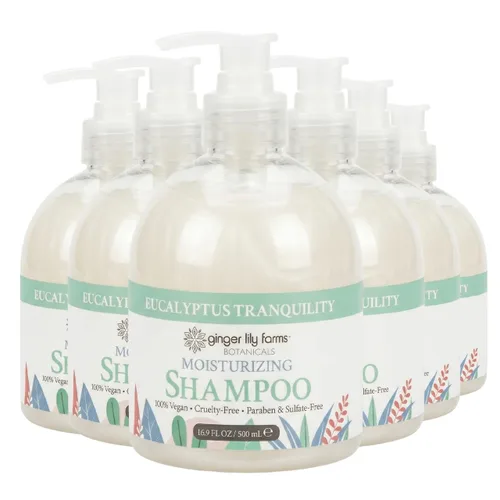 Vista 25 de Ginger Lily Farms Botanicals Champú hidratante para todo tipo de cabello, 100% vegano y libre de crueldad, aroma a pera de manzana, repuesto de 1