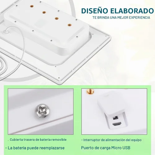 Vista 4 de Panel solar de 8 W integrado con batería SANYO de 13200 mAh para cámara de seguridad al aire libre, panel de cargador de enchufe 3 en 1 para cámara