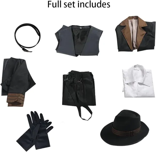 Vista 3 de Nakahara Chuuya - Disfraz de cosplay de Dazai Osamu para hombre