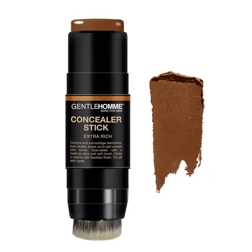 Vista 13 de Gentlehomme - Corrector en Barra - Corrector y Brocha 2 en 1 para Hombre - Para Manchas, Ojeras, Cicatrices, Acné y Tonos de Piel Desiguales Oscuro