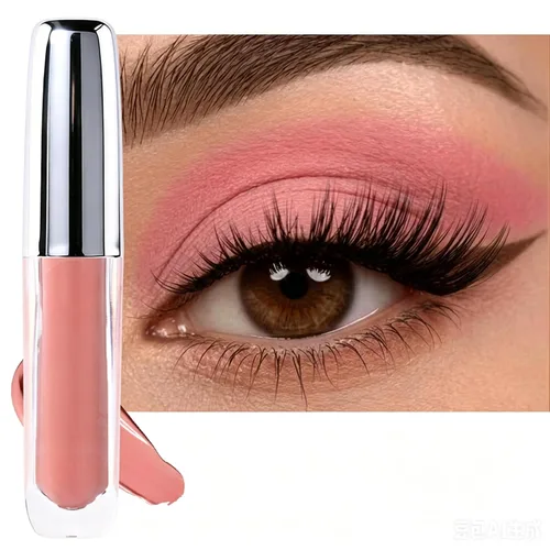 Vista 24 de Sombra de ojos líquida de una sola sombra, maquillaje líquido de ojos mate y brillante, larga duración, impermeable, a prueba de manchas, alto 01#