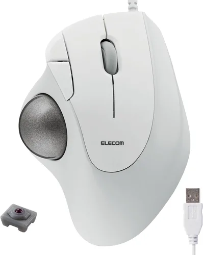 Vista 14 de ELECOM Diseño ergonómico y cómodo Trackball IST Bluetooth 5.3, seguimiento suave con rodamiento de bolas rubí, bola de 1.41 pulgadas, control