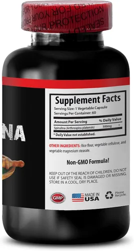 Vista 4 de SPIRULINA Cápsulas – Energía natural, espirulina en polvo orgánico, nutrición limpia, cápsulas de suplemento de espirulina, apoyo inmunológico
