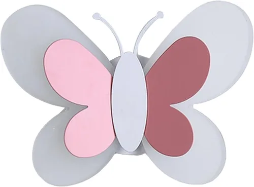 Vista 7 de Angoily Lámpara de pared de mariposa LED rosa aplique de pared LED luces de noche noche de mariposa interior para lámpara decorativa