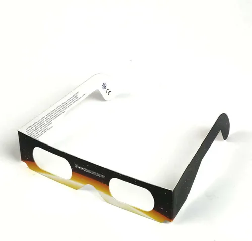 Vista 3 de Bookishbunny 5 pares de gafas de papel de los espectadores del eclipse solar que ven el sol ISO certificaron 5pk, Varios