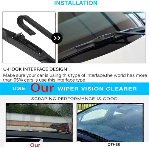Vista 5 de Wiper Front Hybrid Wiper Blades Compatible with BMW X5 E53 2000-2006 Windshield Windscreen Clean Window Car Rain Brushes 24"+22
