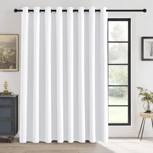 Vista 92 de RYB HOME Cortinas portátiles para puerta con privacidad, cortinas opacas y aislantes térmicas para dormitorio, armario, sala de estar, comedor, Beige