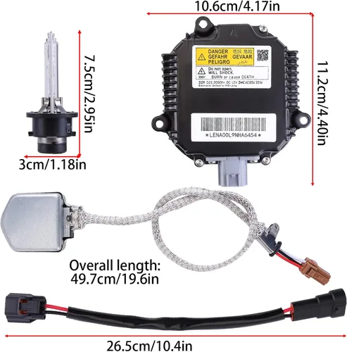 Vista 9 de 28474-89904 Módulo de unidad de control de balasto de xenón HID con encendedor y bombilla D2S, compatible con balasto Nissan 350Z Coupe 2003-2009 1