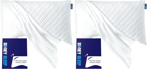 Vista 17 de Sidney Sleep Fundas de Almohada Curvas - Cierre de Cremallera de Longitud Completa - Microfibra Cepillada Suave Premium - Resistente a