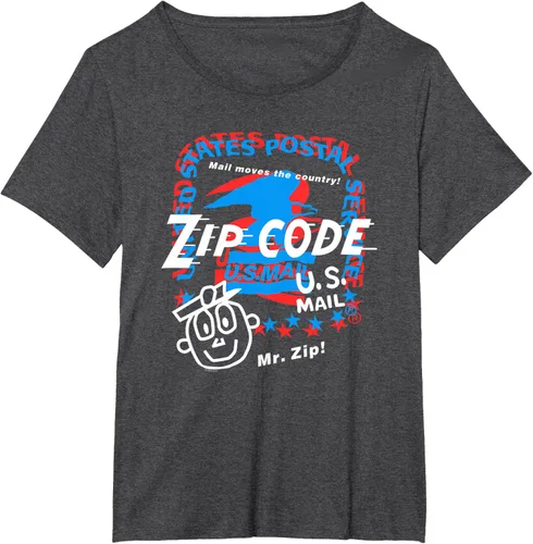 Vista 5 de USPS Camiseta con collage Mr. Zip, Negro, S