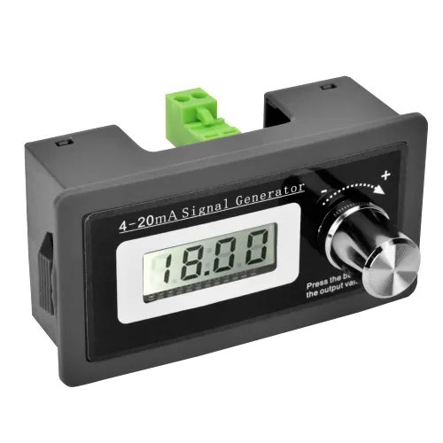 Vista 5 de Generador de señal 4-20mA, calibrador de bucle de corriente de alta precisión 3-21mA Simulador analógico de CC ajustable para prueba de transductor