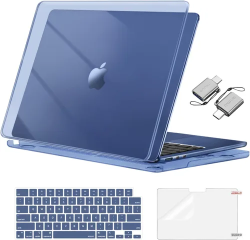 Vista 46 de Mosiso Funda para MacBook Air de 13 y 13.6 pulgadas, 2024, 2023 y 2022, M3 A3113, M2 A2681, Touch ID, carcasa rígida, cubierta de teclado, protector