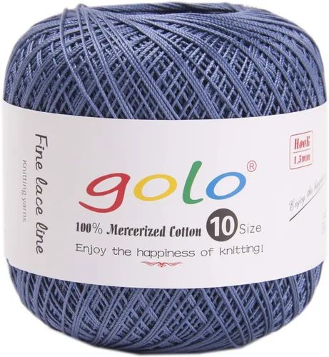 Vista 90 de Golo - 3 bolas de hilo de ganchillo tamaño 10, hilo de crochet para tejer a mano 102