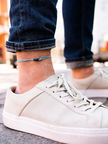 Vista 41 de Made by Nami Surfer Anklet with Snap Hook Clasp Waterproof & Adjustable Thin String Ankle Bracelets for Women and Men Handmade Jewelry for Beach and