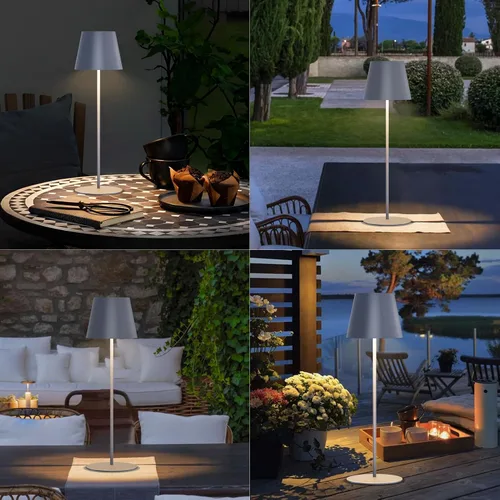 Vista 6 de uuffoo Paquete de 2 lámparas de mesa inalámbricas recargables de 5000 mAh, luces a pilas, control táctil, lámparas de escritorio portátiles LED de 3