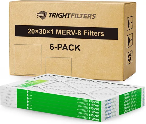 Vista 23 de TRIGHTFILTERS - 6 filtros de aire de 10x10x1, filtros plisados MERV 8 duraderos para hogar HVAC AC, filtros de aire acondicionado compactos