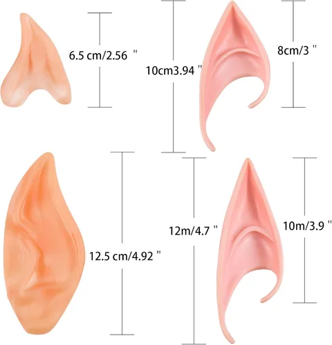 Vista 2 de Orejas de látex para accesorios de vestir (4 pares)
