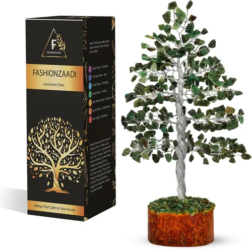 Vista 12 de FASHIONZAADI Árbol de Gemas de Turmalina Negra - Árbol Bonsái de Dinero Feng Shui para Decoración del Hogar - Regalo Espiritual de Cristal