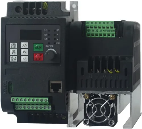 Vista 5 de Unidad de frecuencia variable VFD, 220V/0.75KW/1.5KW/2.2KW/4KW/5.5KW/7.5KW VFD Convertidor de frecuencia con freno para motor de husillo Regulación