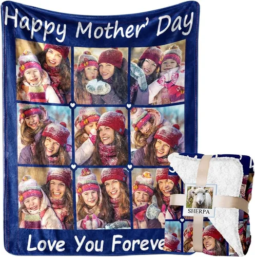 Vista 11 de Envía al Día Siguiente Manta Personalizada con Imagen para Mi Esposa Manta Foto Personalizada Regalo de Boda para Pareja Día de San Valentín