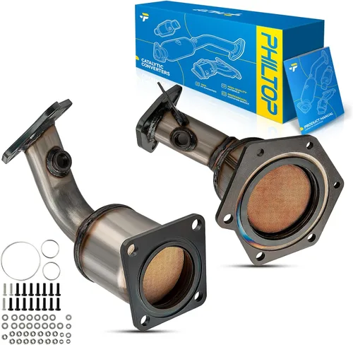 Vista 49 de PHILTOP Convertidor Catalítico de Ajuste Directo para Murano 2009 2010 2011 2012 2013 2014 3.5L, Cáscara de Acero Inoxidable Aluminio 203-1010