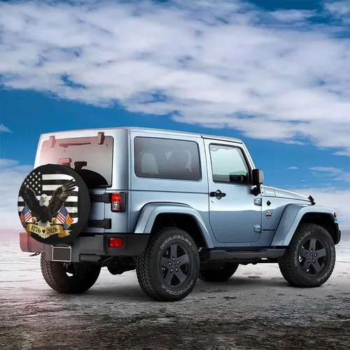 Vista 7 de 1776-2026 Anniversary USA Spare Tire Cover Waterproof Patriotic Eagle UV Sun Tyre Cover Fit for Trailer, RV, SUV and Many Vehicle 14 inch Wheel
