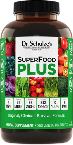 Vista 8 de Dr. Schulze's SuperFood Plus Concentrado de vitaminas y minerales a base de hierbas Nutrición diaria Sin gluten y sin OMG Vegano 14 onzas