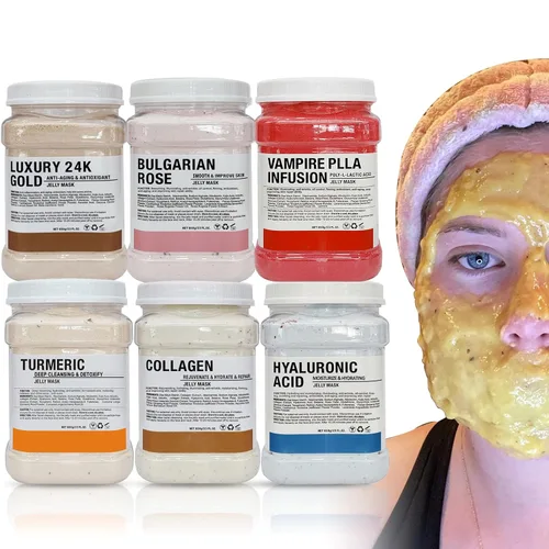 Vista 2 de YMEYFAN Máscara de gelatina para profesionales de tratamientos faciales, máscara de gelatina en polvo para cara, máscara de modelado, suministros