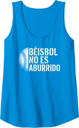 Vista 13 de Beisbol No ES Aburrido Funny Baseball Spanish Quote Tank Top
