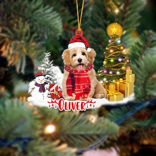 Vista 151 de NAZENTI Adorno personalizado de gato abisinio con árbol de pino, adorno de Navidad personalizado para perros amantes de las mascotas, colgante