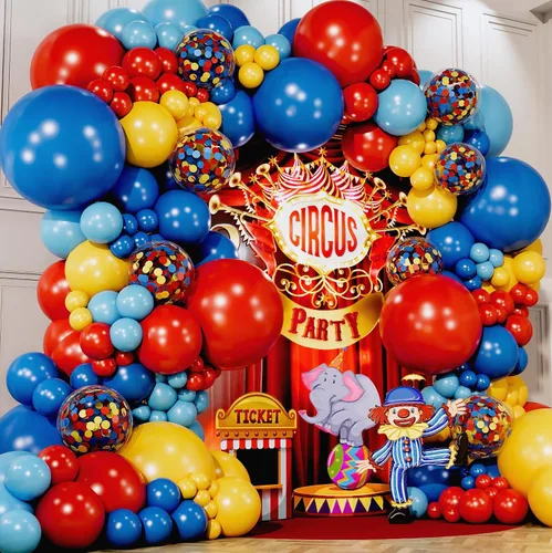 Vista 12 de Kit de arco de globos todo en uno azul y negro con estrella fugaz de bonificación – Globos plateados negros azules pequeños y grandes – Decoraciones