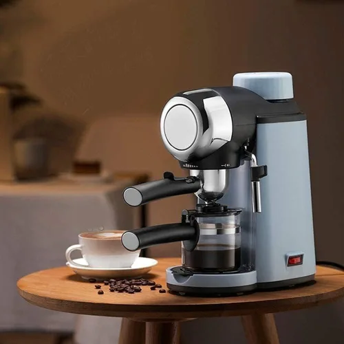 Vista 2 de Máquina de café, máquinas de expreso, cafetera de espresso de 5 bares, cafetera automática de capuchino con varita espumadora de leche, perfecta