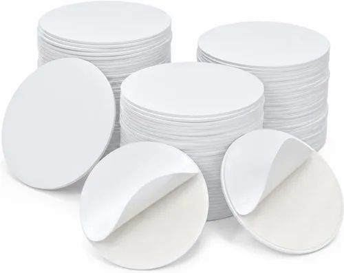 Vista 10 de 50 tarjetas de monedas NFC, tarjetas NFC NTAG215 en blanco, chip NFC rewitable de 0.984 in/1 pulgada, 215 tarjetas redondas con parte trasera