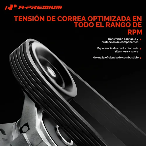Vista 6 de A-Premium Conjunto tensor de correa con polea compatible con Nissan Altima 2002-2013, Sentra 2002-2012, X-Trail 2003-2006, Rogue 2008-2014, Rogue
